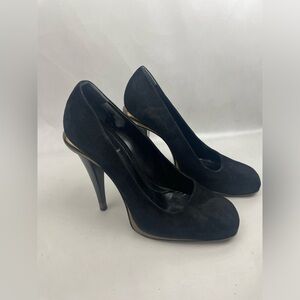 FENDI- Black Suede High heels Sz 39